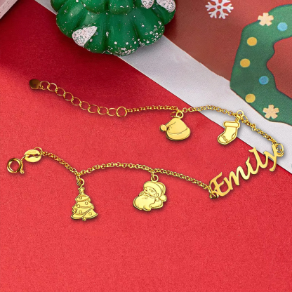 Christmas Bracelet Custom Name Bracelet