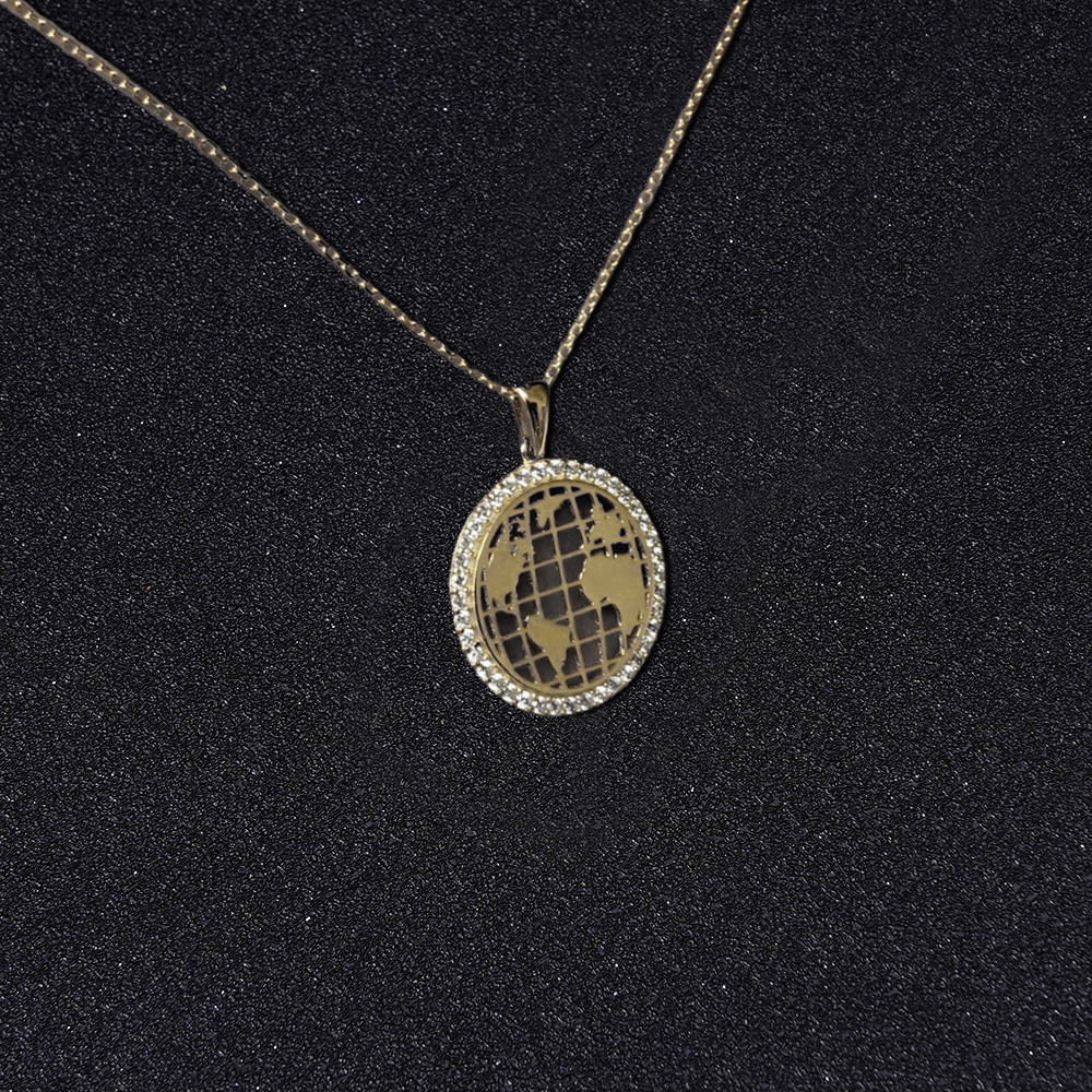 World Map Pendant Necklace