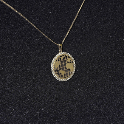 World Map Pendant Necklace
