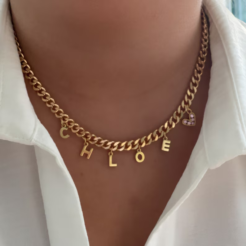  Letter Pendant Name Necklace