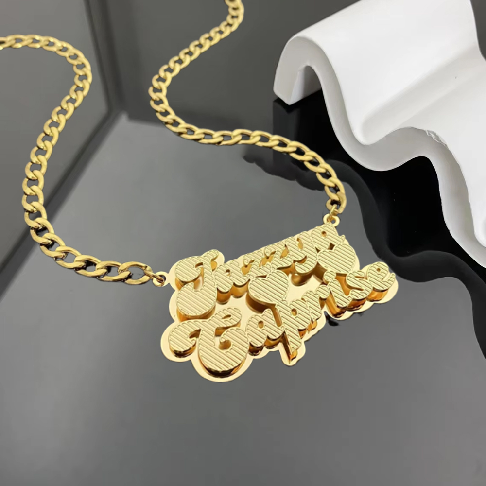 Personalized Double Name Necklace Couple Gifts