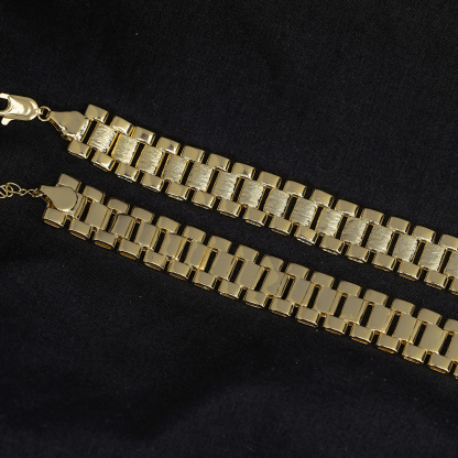 Gold Chain Necklace Presidential Link Necklace