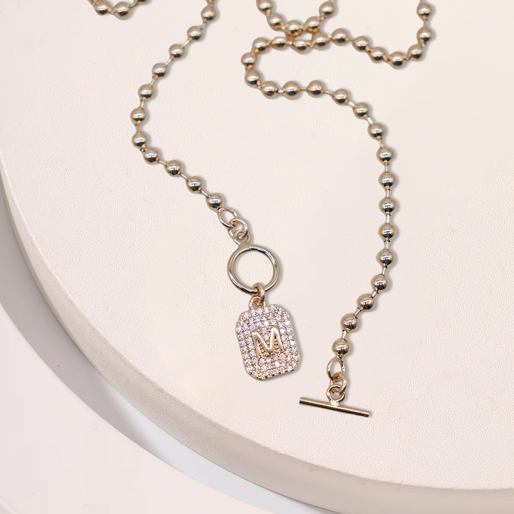 Personalized Zircon Letter Necklace Custom Layered Necklace