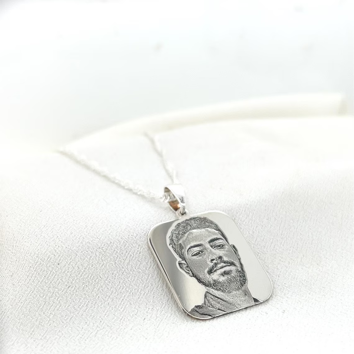 Custom Engraved Photo Pendant Necklace