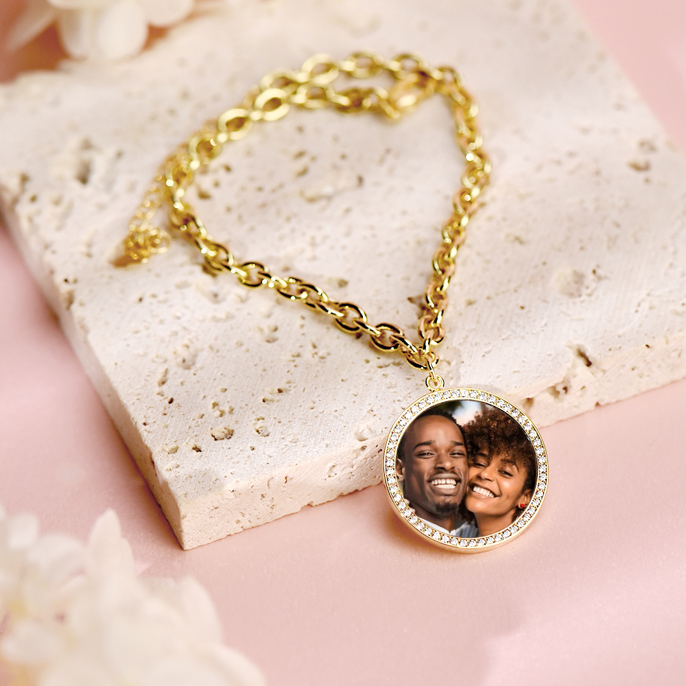 Hip Hop Link Chain Picture Bracelet Custom Photo Bracelet