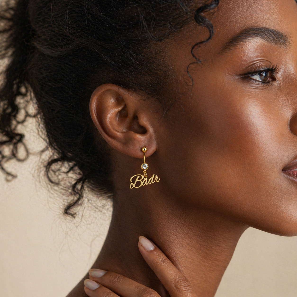 Personalized Name Zircon Earrings