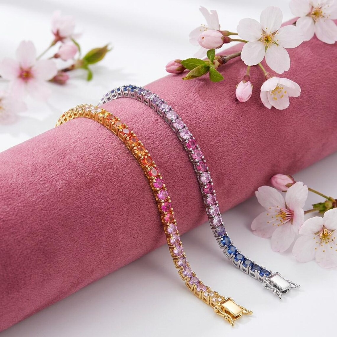 Rabow CZ Tennis Chain Colorful Bracelet