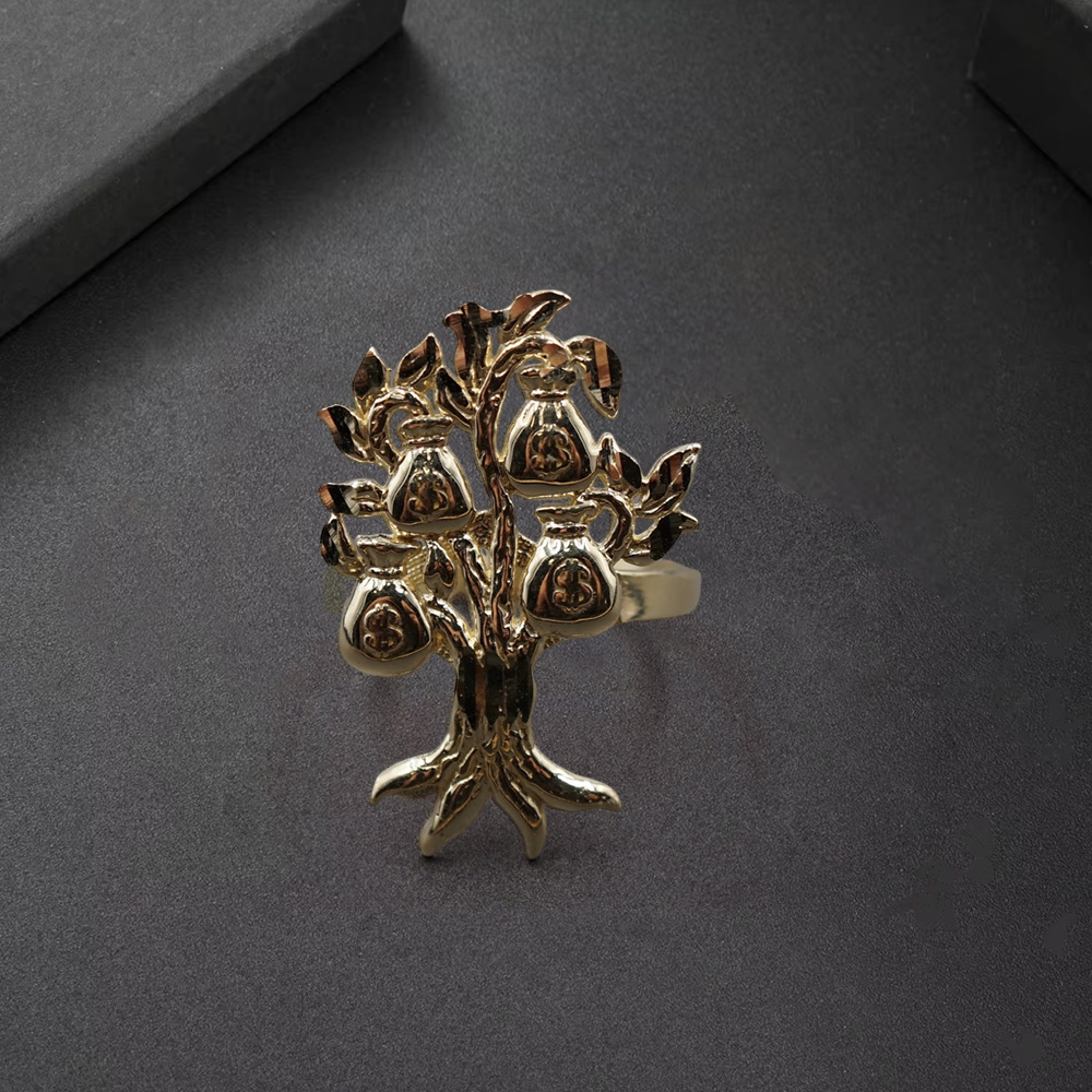 Money Bag Dollar Tree Ring Gold Plated Ring