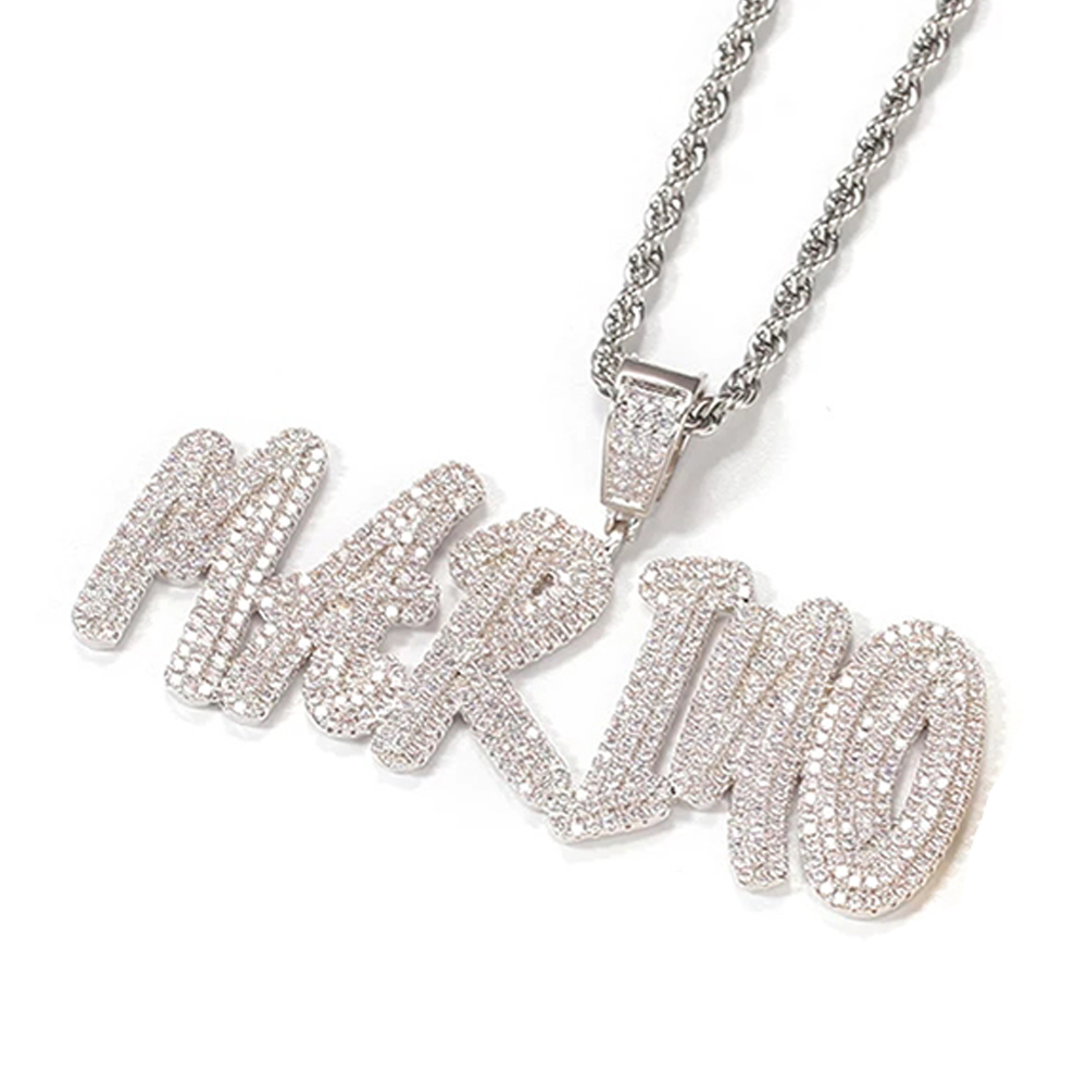 Hip Hop Style Iced Out Personalized Custom Name Necklace