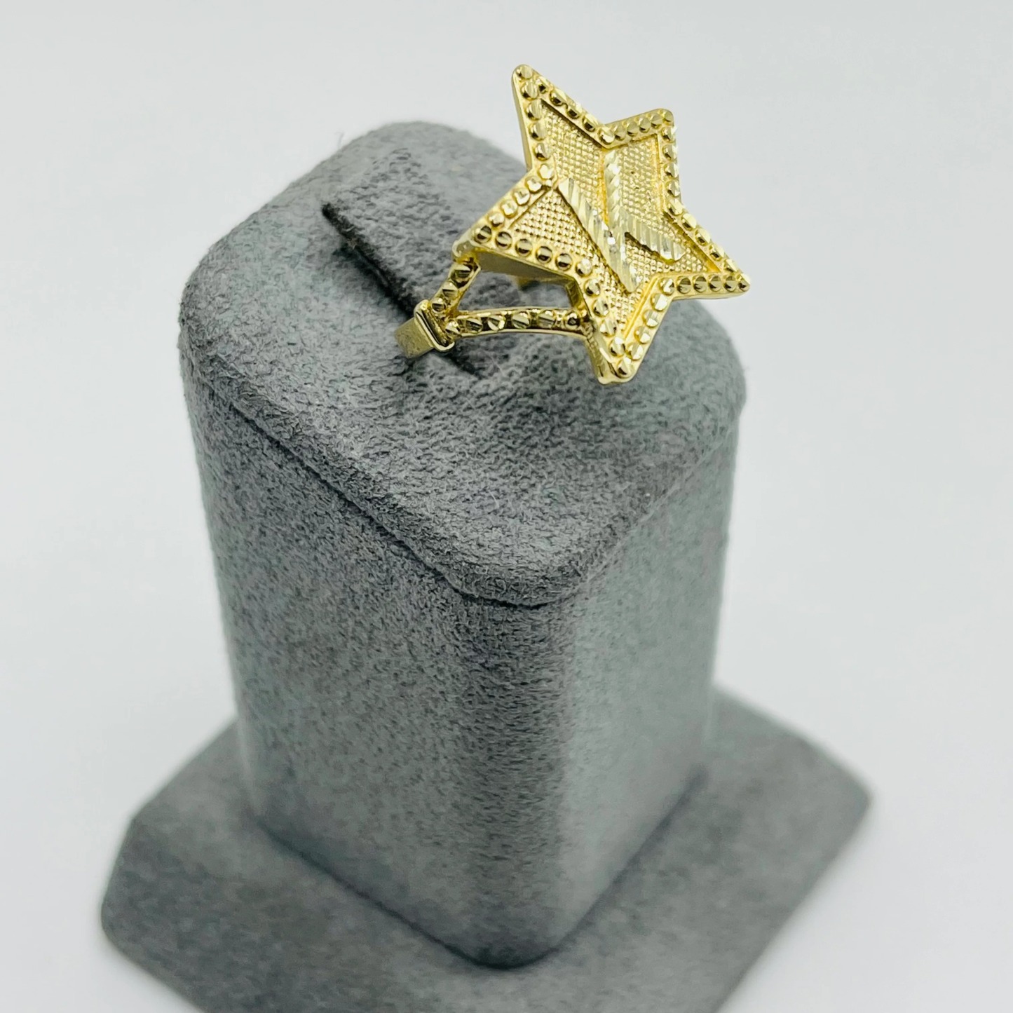Gold Plated Star Initial Ring