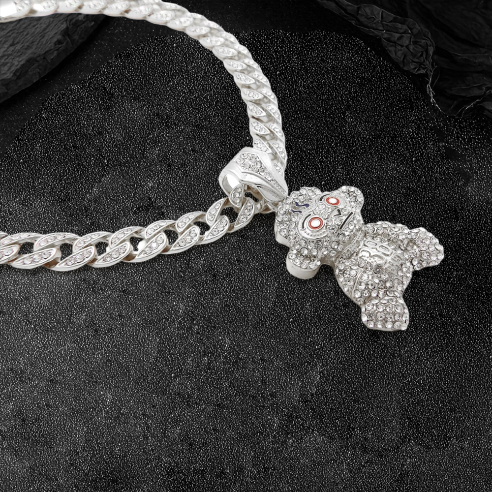 Iced Out Cuban Chain Hip Hop Music Necklace 
