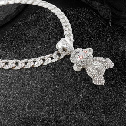 Iced Out Cuban Chain Hip Hop Music Necklace 