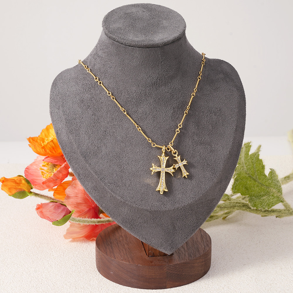 Intersecting Faiths Double Cross Me Necklace Christian Jewelry