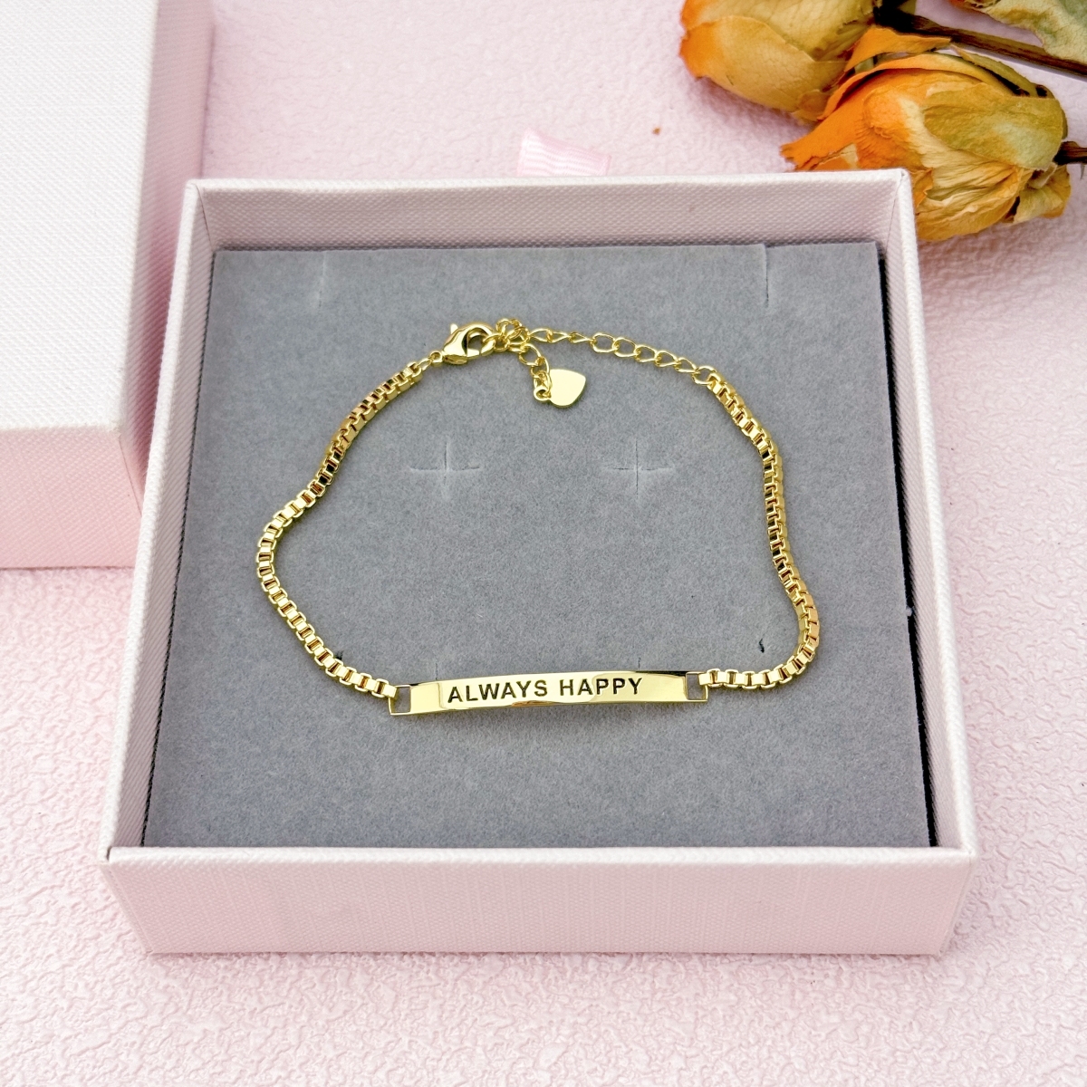Engraved Bar Bracelet Gold Plated Personalized Name Bracelet