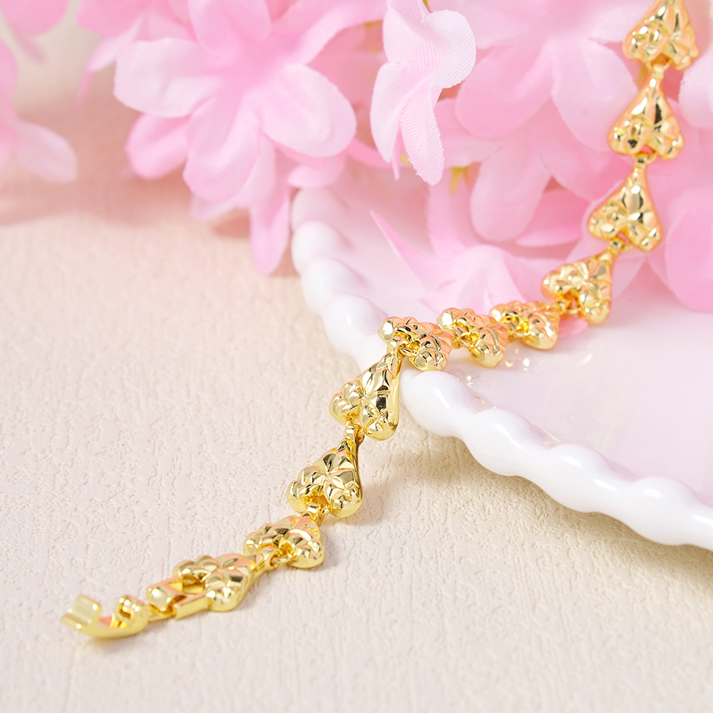 Nugget Bracelet Gold Plated Heart Shaped Nugget Bracelet