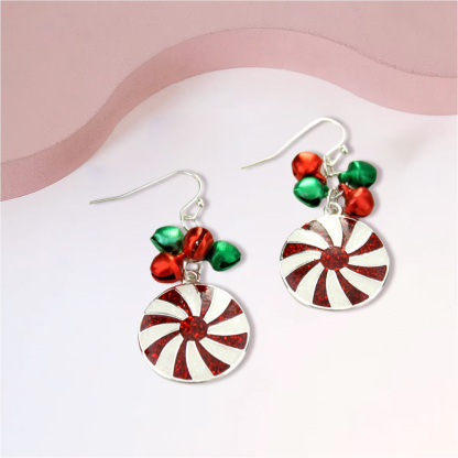 Jingle Bell Colorful Christmas Earrings