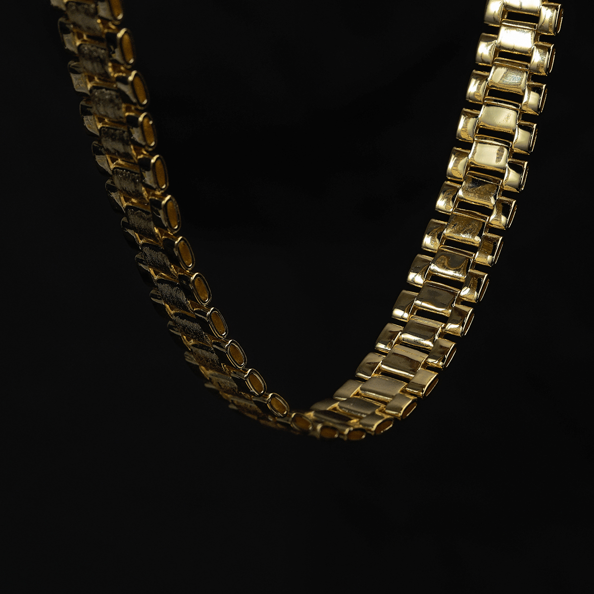 Gold Plated RX Chain Necklace Presidential Link Necklace