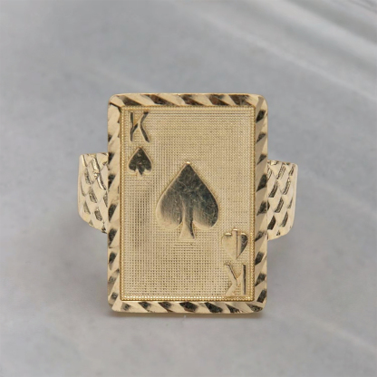 King of Spades Playing Card Ring