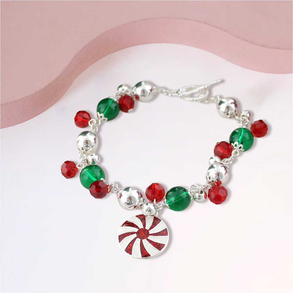 Colorful Beads Christmas Bracelet