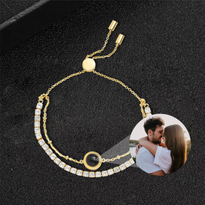 Personalized Tennis Chain Photo Projection Bracelet