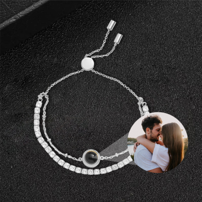 Personalized Tennis Chain Photo Projection Bracelet