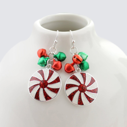 Jingle Bell Colorful Christmas Earrings