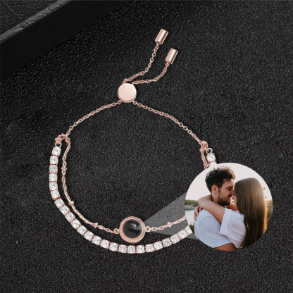 Personalized Tennis Chain Photo Projection Bracelet