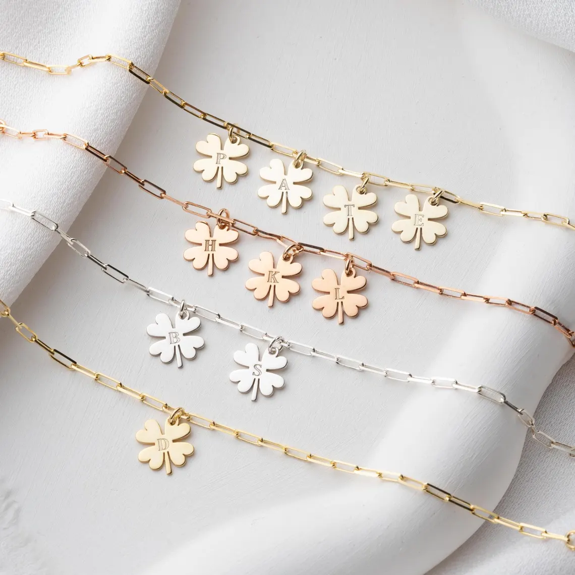 Personalized Clover Projection Photo Bracelet Custom Hidden Picture Bracelet