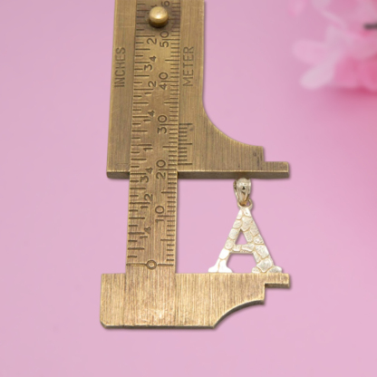 Personalized Nugget Initial Letter Pendant Necklace
