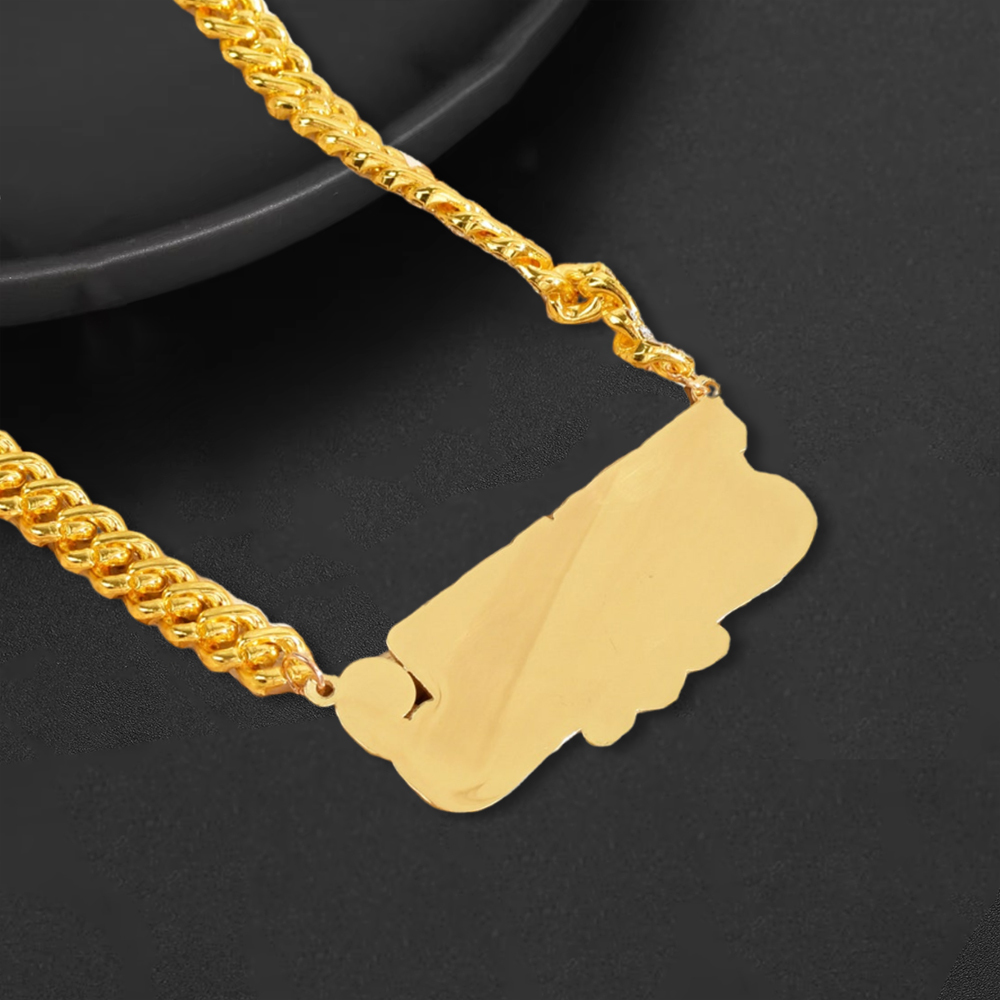 Drop Letter Name Necklace Custom Double Plated Name Necklace