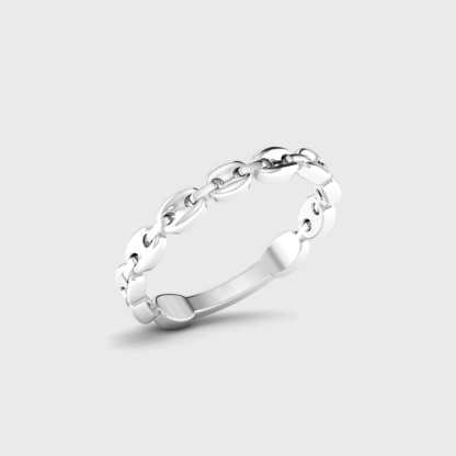 Puffed Mariner Anchor Rings With Engraved Letters