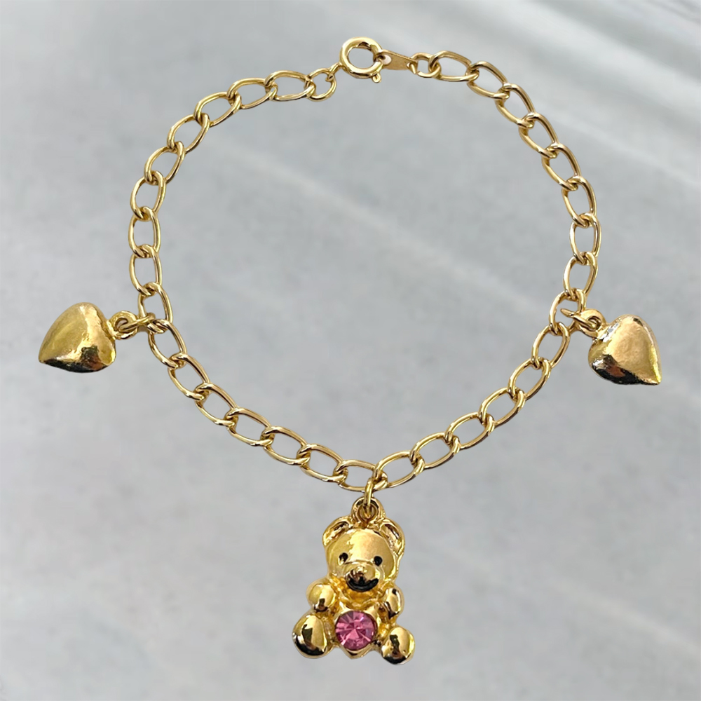 Teddy Bear Birthstone Bracelet