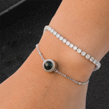 Personalized Tennis Chain Photo Projection Bracelet
