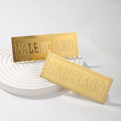Custom Two Finger Ring Gold Plated Name Ring