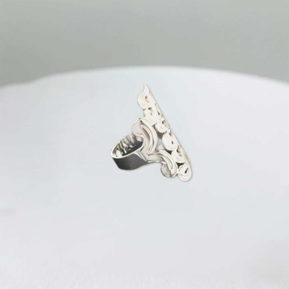 Personalized Vertical Initials Ring Custom 3 Letters Ring