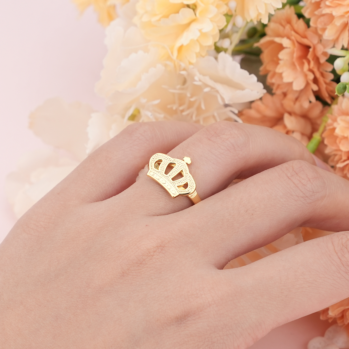 Diamond Cut King Queen Crown Band Ring Personalized Engraved Ring