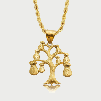 Money Tree Pendant Necklace 