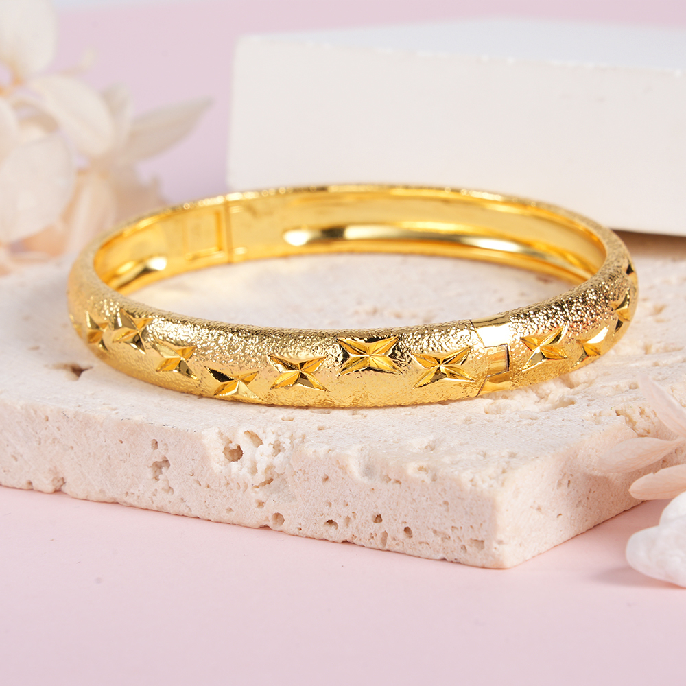 Gold Plated Stackable Bangles Bracelet