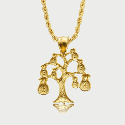 Money Tree Pendant Necklace 