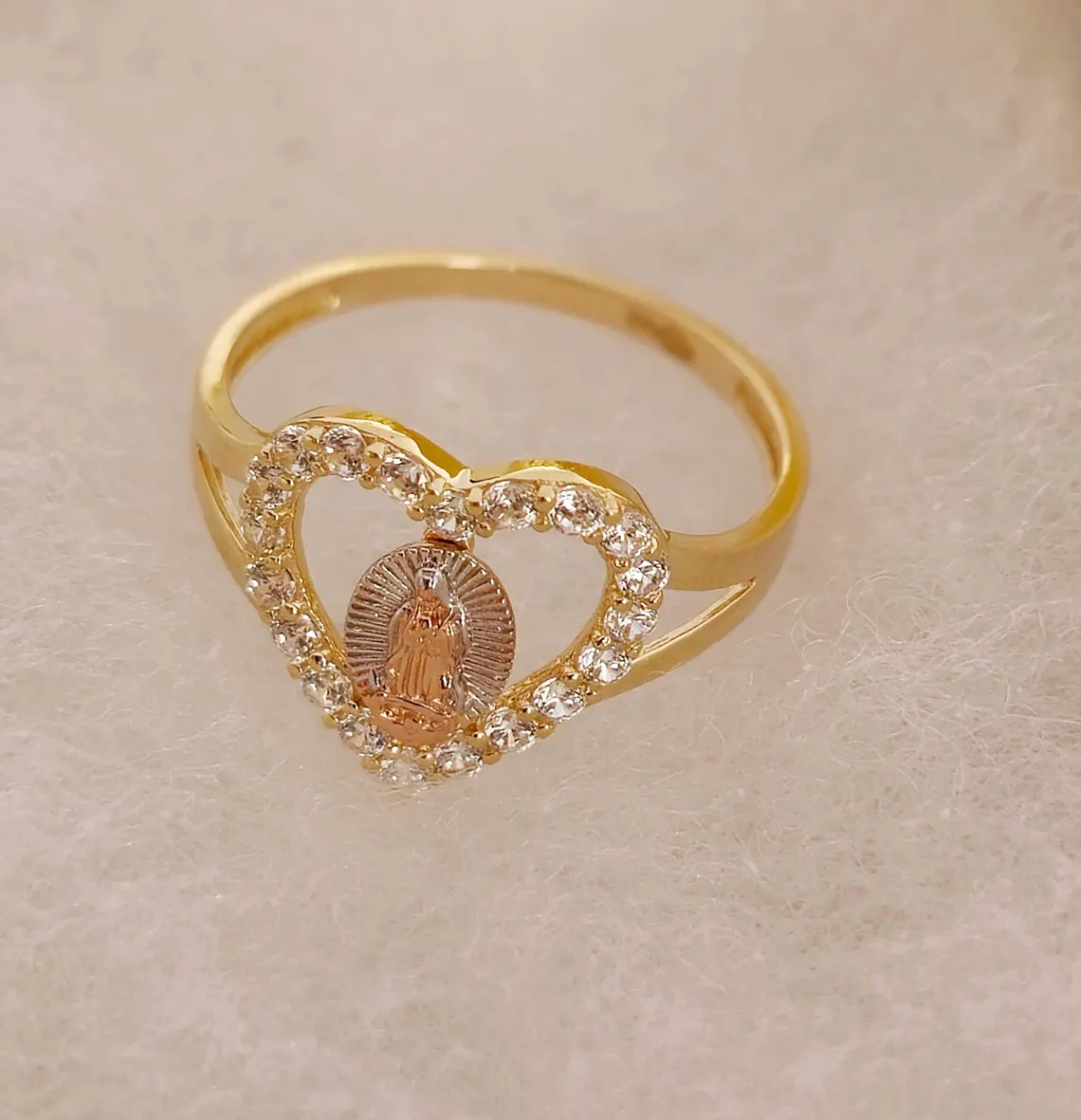Heart Shaped Zirconia Guadalupe My Lady Ring