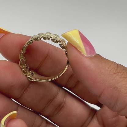 Gold Rx Style Band Ring (9mm)