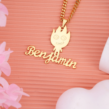  Cuban Chain Gold Plated Personalized Name Necklace Gifts For Boys