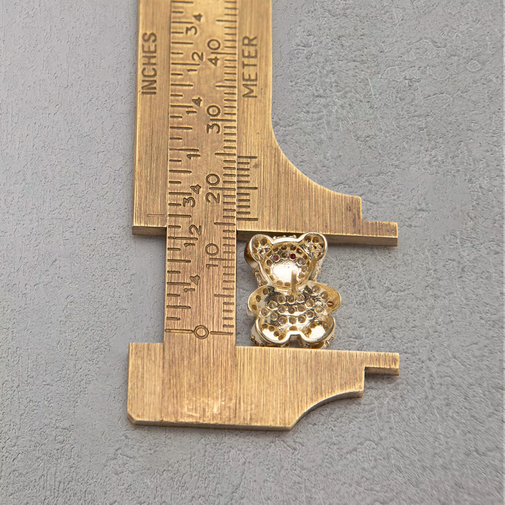 Teddy Bear Stud Earrings Gold Plated Earrings