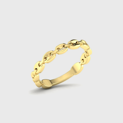 Puffed Mariner Anchor Rings With Engraved Letters