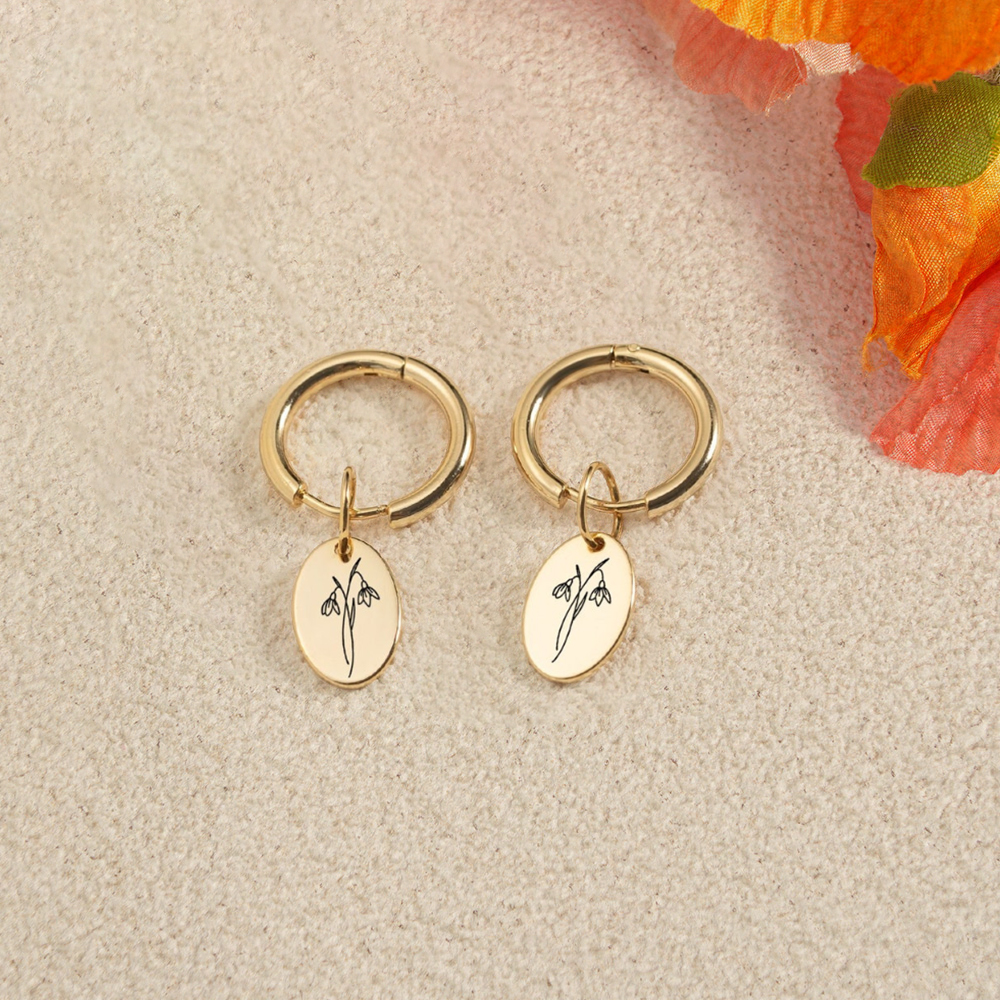 Birth Month Flower Earrings