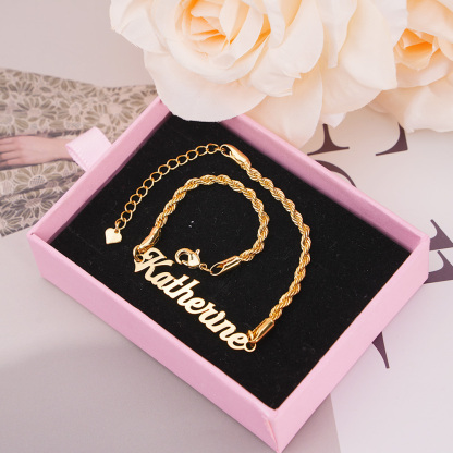 Personalized Rope Chain Name Bracelet