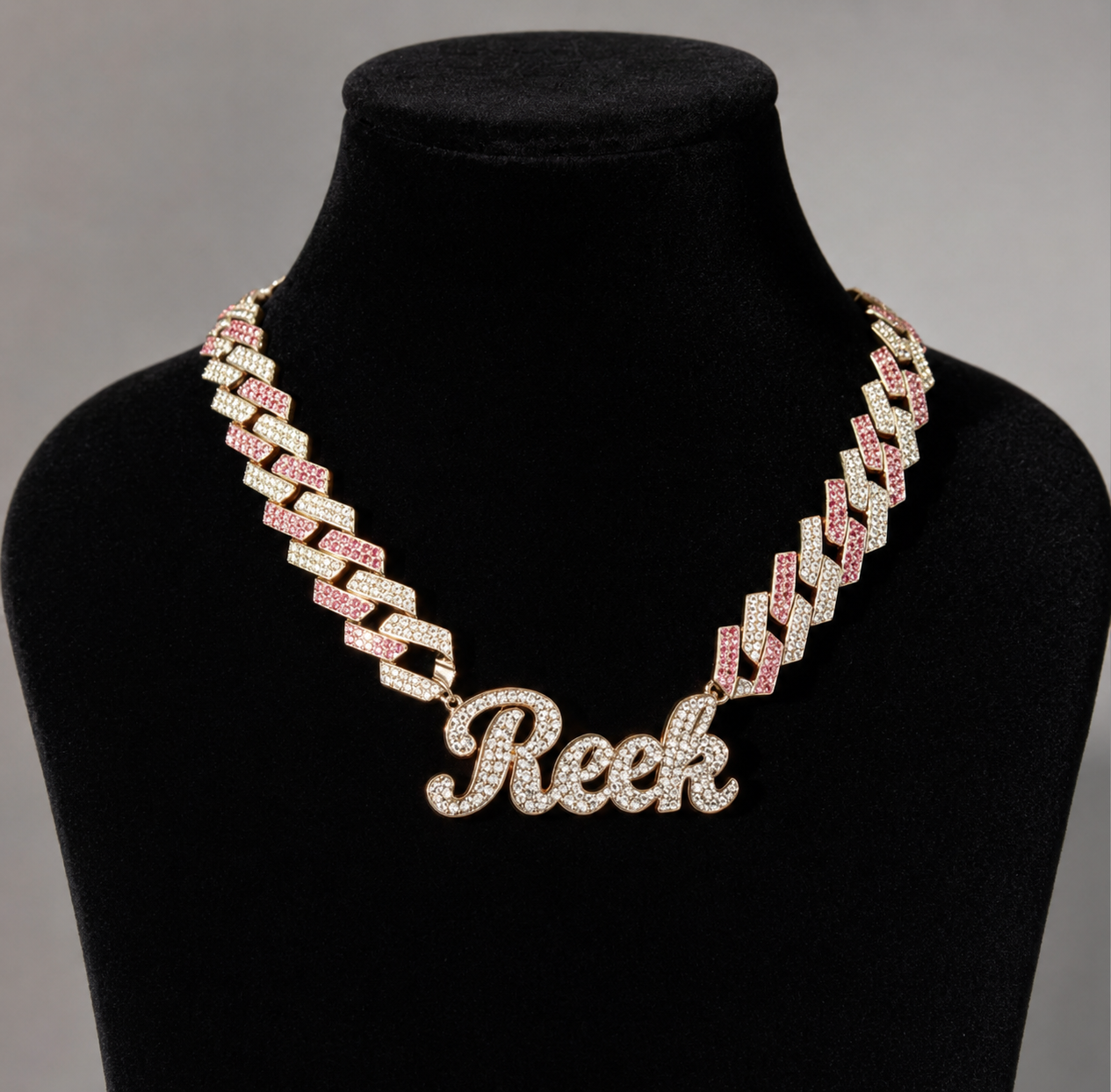 Personalized Iced Out Cuban Chain Zircon Name Necklace