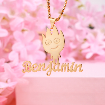  Cuban Chain Gold Plated Personalized Name Necklace Gifts For Boys