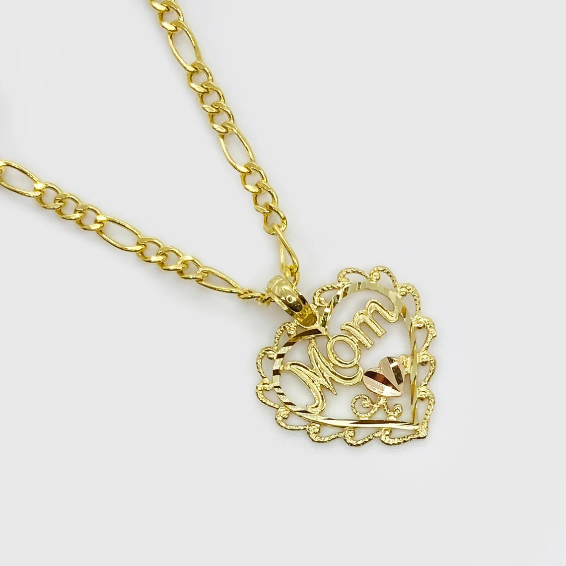 Classic Heart Pendant Rose Gold Mom Necklace Gifts For Mother