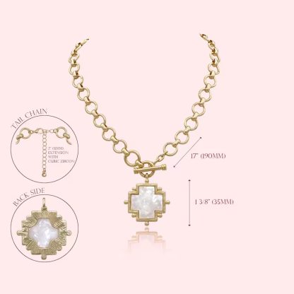 Gold Plated Photo Cross Necklace